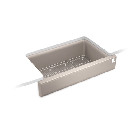 Kohler Cairn Undermount Single-Bowl Farmhouse Kitchen Sink With Short Apron 25784-CM3